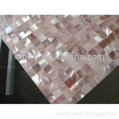 Cheap Pink mother of pearl shell mosaic tiles